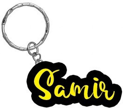 SY Gifts Samir Name Black Yellow Name Keychain Key Chain