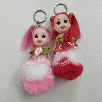 Pia Creations Pink & Red Doll Combo Keychain(Pack 2) Key Chain