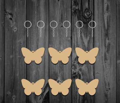 JADOUN ENTERPRISES Butterfly design wooden key chain 6 Pcs Men Women keychain Key Chain