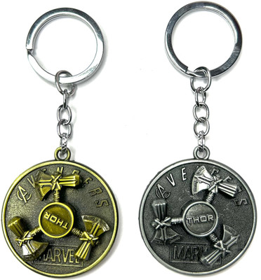 Royal galaxy New Marvel Thor Axe Kulhadi Rotating Keychain Pack of 2 Key Chain