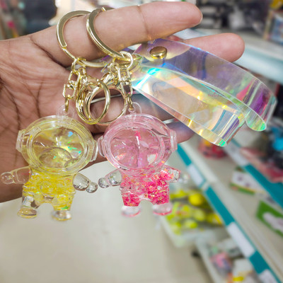 ROSEFAIR Keychain Liquid Oil Cute Floating Colorful Keyring Girl Bag Gifts Key Chain Key Chain