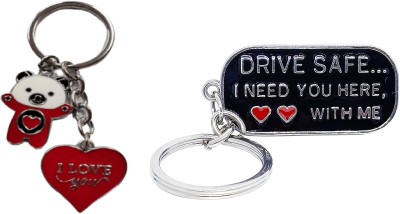 MOREL KEYCHAIN DRIVE SAFE & I LOVE YOU FOR HUSBAND WIFE GF BF BIRTHDAY VALENTINE GIFT Key Chain