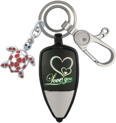 SHOKY LOOKS High Quality Love You LED Light Stylish Locking Hook With Red Turtle Key Chain