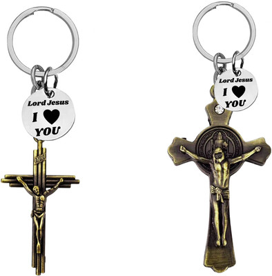 The Men Gift Jesus cross and Crucifix Design Keychains ShivkeyCom669-663 Key Chain