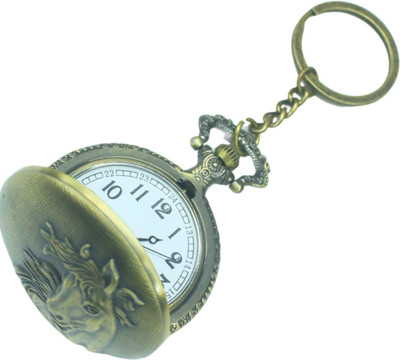 MIKADOECOM Vintage Pocket Watch Keychain | Antique Horse Design Key Ring for Men & Gifts Key Chain