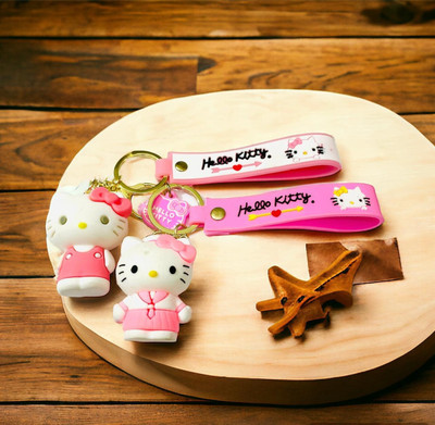 BBG NEW_Best quality Hello Kitty premium 3D rubber keychain Key Chain
