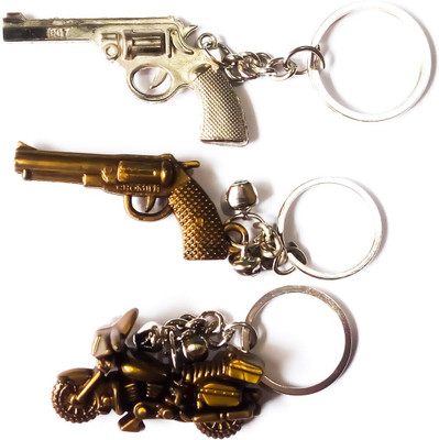 ShopTop 2 Gun with bike keychain Key Chain