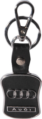 BBG FK_NCC158 Audi Leather Metal Locking Key Chain Key Chain