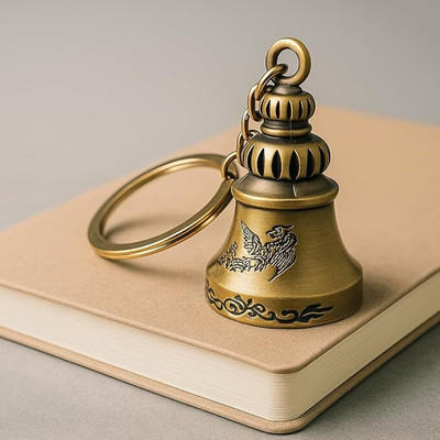 Techpro Guardian Bell For Bike Keychain Good Luck Charm for Bike Key Chain