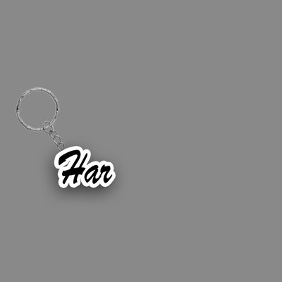 SY Gifts SYG Har Name Keychain White And Black Key Chain