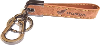 Honda bike logo colour leather with hook Key Chain