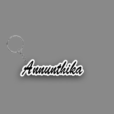SY Gifts SYG Annunthika Name Keychain White And Black Key Chain