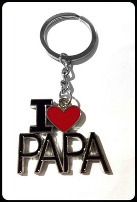 gtrp Trendy-I-Love-Papa-Red-Color-Heart-Zinc-Alloy-Metal-KEY-CHAIN Key Chain
