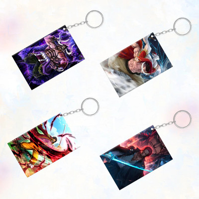 MITTRA One Piece Anime Printed Unique Style 4 Pcs Combo Key Chain