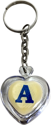 swagtreg Stylish A Letter Keychain – Heart Shape Alphabet Keyring for Bags, Keys & Gift Key Chain