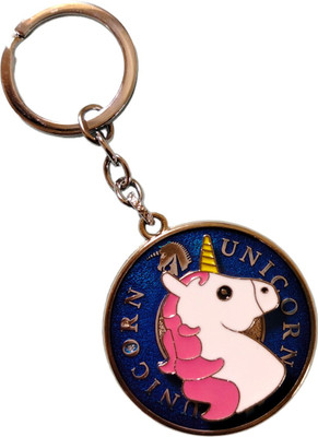 Deethyas Fashion legendary animal Unicorn Shape Rotating 360 degree High Quality Metal Key Chain