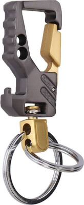RSG Metal Keychain with Bottle Opener | Dual Ring & Tactical Carabiner Hook Key Chain