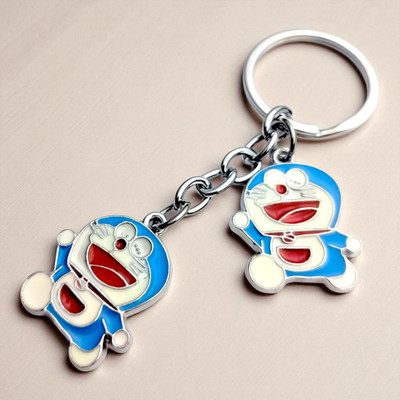 swagtreg Adorable Cartoon Robot Cat Keychain – Cute Blue Anime Character for Bags & Keys Key Chain