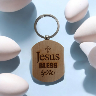 Mahatej Fashions Pack of 1 Jesus Bless You Key Chain