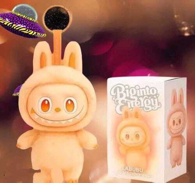 Keychain Labubu Big Into Energy Figurine | Cute Bunny Alien Collectible Toy with Box Key Chain