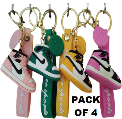 JUXEY PS-04 Premium & Stylish 3 D (PACK OF 4) Key Chain