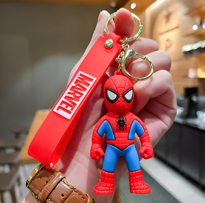Dcart Spiderman Marvel Avengers 3D Rubber Keychain For Boys and Girls Key Chain