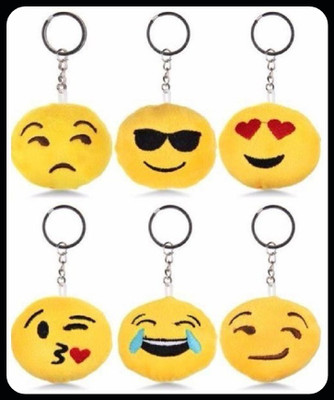 gtrp Trendy-Smiley Emoji Pack of 6 Keychain Key Chain