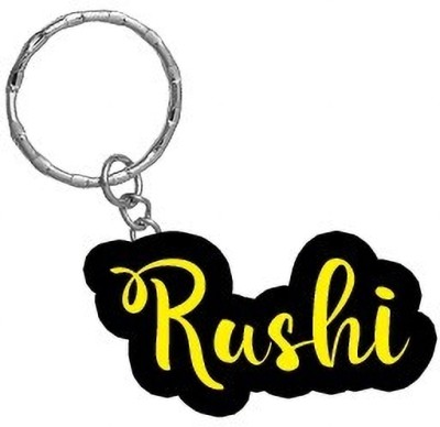 SY Gifts Rushi Name Black Yellow Name Keychain Key Chain