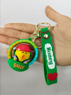 Darkleene collection PVC 3D Cartoon Character Keychain with Rubber Ban Key Chain