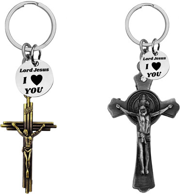 The Men Gift Jesus cross and Crucifix Design Keychains ShivkeyCom669-664 Key Chain