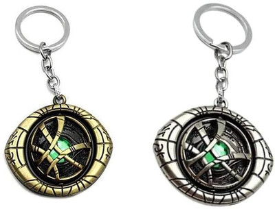 ZYZTA Metallic Avengers Doctor Strange Rotating Eye of Agamoto Stone key ring Key Chain