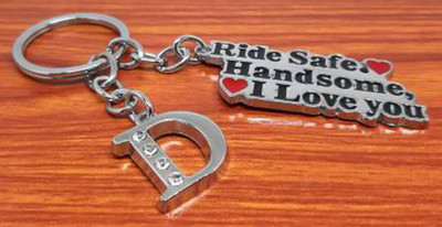 ShopTop Good quality Ride Safe Handsome and letter D initial key chain Key Chain