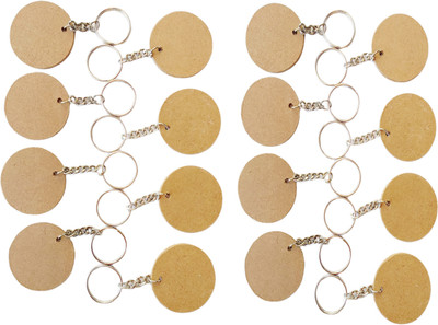 Maitri 40 Pcs Round Shape Key Chains with Ring (50 x 50) mm | Mandala Art Key Chain