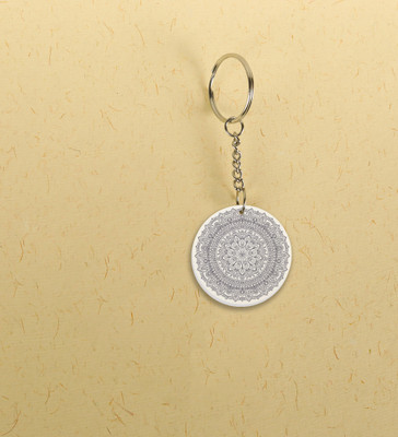 Special Trend Hub Graceful Geometry: Printed Round Keychains Pack of 2 Key Chain