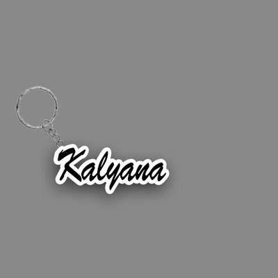 SY Gifts SYG Kalyana Name Keychain White And Black Key Chain