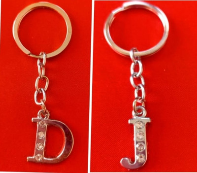 ROYALSHOP Alphabet d & j letter Keychain combo set Key ring for unisex Key Chain