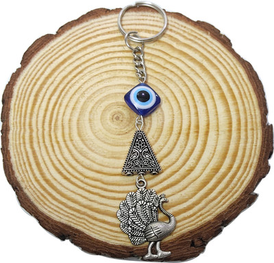 heeva creation Oxidised keychain & purse hanging with turquoise beads. Key Chain