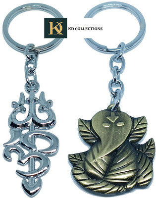 kd collections KD-511B-641 Ganesh Keychain & Om Shiva Shankar Mahadev Trishul Keychain Combo Key Chain