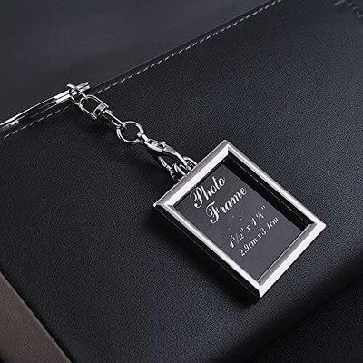 GiftyLuxe Customized Picture Frame Stainless Steel Personalized Key Rings Key Chain