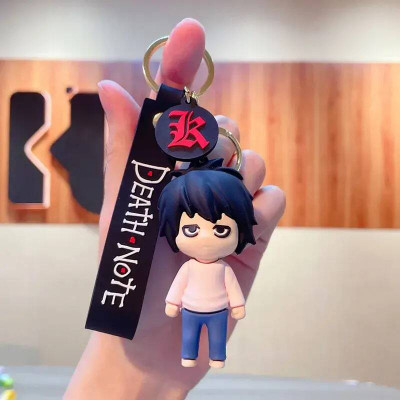 Keychain Death Note Key Chains – L & Ryuk Rubber Props Gift for Bags & Accessories Key Chain