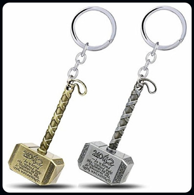 BBG BBG_Real Avengers Superhero Thor Hammers Marvel Metal-A Key Chain