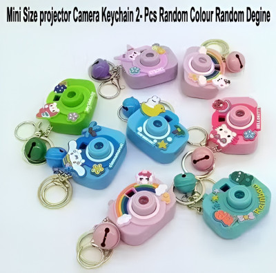 Shining Gift Cute Mini Built-in Projector Camera, Random Colour & Random Degine, (Pack of 2) Key Chain