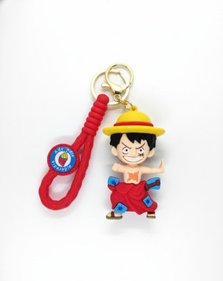 ESSENZA One Piece Luffy Silicone Keychain Premium Anime Collectible for Bags Keys & Gift Key Chain