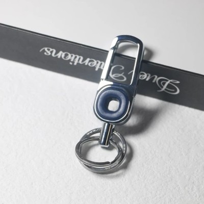 Jdp Novelty Stylish Hook Locking Silver Metal Carabiner Double Ring Metal KeyChain.8030 Key Chain