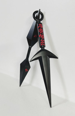 modernkeychain Premium Metal Kunai & Shuriken Key Ring For Bike (Black) Key Chain