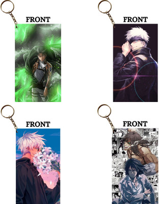 Hariyaali Enterprises LLP LEVI × EREN × GOJO Unique Style 4 pcs Combo Key Chain
