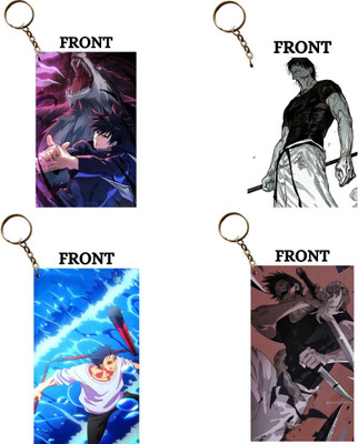 Hariyaali Enterprises LLP Jujutsu Kaisen TOJI AND MEGUMI Unique Style 4 pcs Combo Key Chain