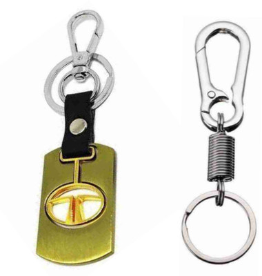 Jainsburys Combo of Golden Tata & Bukkle Hook keychain Key Chain