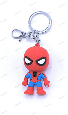 Sbb Novelty Spider man in Action 3D Silicon Keychain with Silver Hook|Spider Man Key Chain