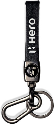 srijan Metal Carabiner Locking Hook HERO Home & Car Single Ring Unisex (Black) Key Chain